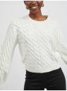 PULLOVER FEM KNIT OCO60/PC40 - WHITE - 