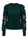 SWEAT FEM KNIT PL65/CO35 - TURQUOISE - 