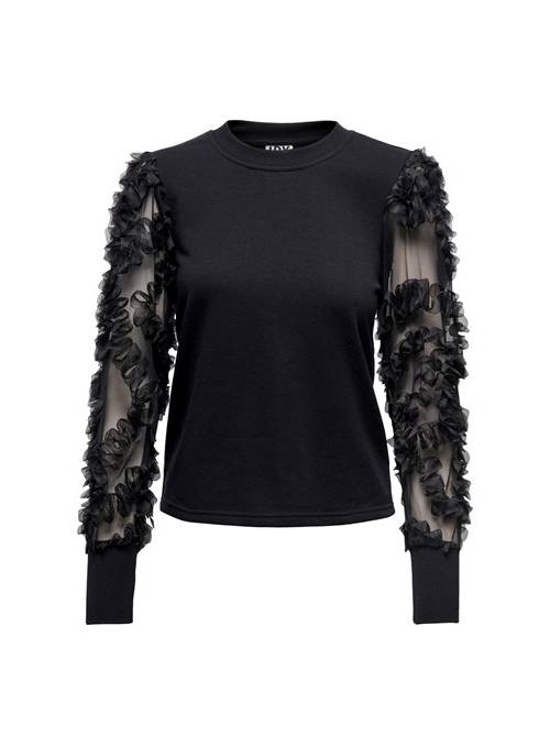 SWEAT FEM KNIT PL65/CO35 - BLACK - 