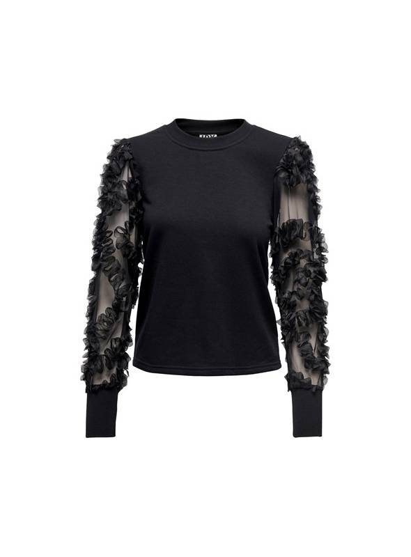 SWEAT FEM KNIT PL65/CO35 - BLACK - 