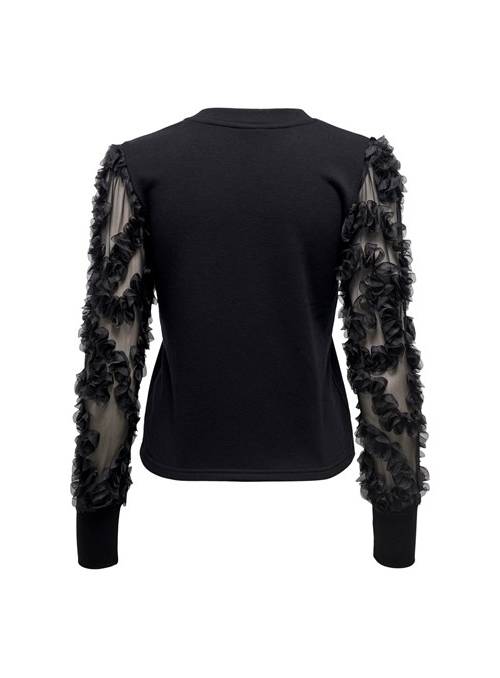 SWEAT FEM KNIT PL65/CO35 - BLACK - 