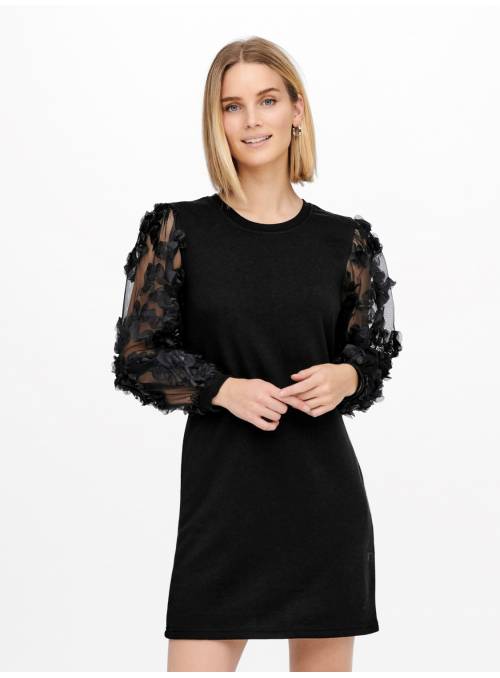 DRESS FEM KNIT PL65/CO35 - BLACK - 