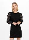 DRESS FEM KNIT PL65/CO35 - BLACK - 