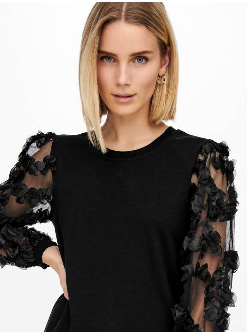 DRESS FEM KNIT PL65/CO35 - BLACK - 