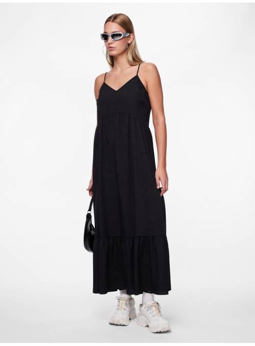 VESTIDO SADE MAXI NEGRO PIECES