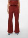 PANTS FEM WOV PL100 - BROWN - 