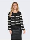 CARDIGAN BOTONES BEIGE Y NEGRO CARDIGAN FEM KNIT COC50/PL50 - BLACK - W