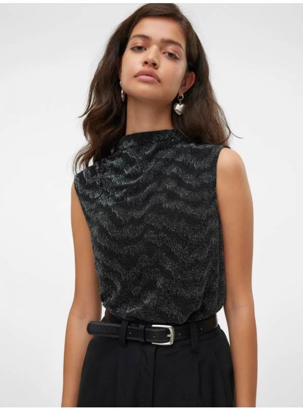 BLOUSE - CLOSED NECKLINE FEM KNIT POA74/