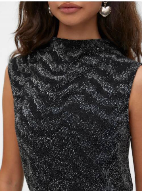 BLOUSE - CLOSED NECKLINE FEM KNIT POA74/