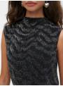 BLOUSE - CLOSED NECKLINE FEM KNIT POA74/