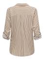 CAMISA LAUREN RAYAS MARRONES JDY