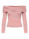 CAMISETA GLAMOUR RAYAS GRANATE ONLY