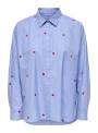 CAMISA LINA CELESTE CORAZON ONLY
