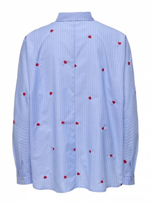 CAMISA LINA CELESTE CORAZON ONLY