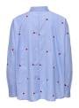 CAMISA LINA CELESTE CORAZON ONLY