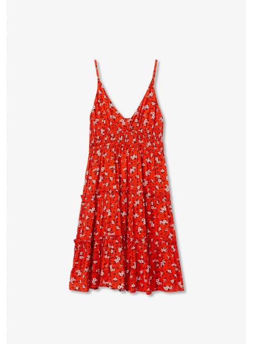 VESTIDO AMELIA ROJO ESTAMPADO TIFFOSI