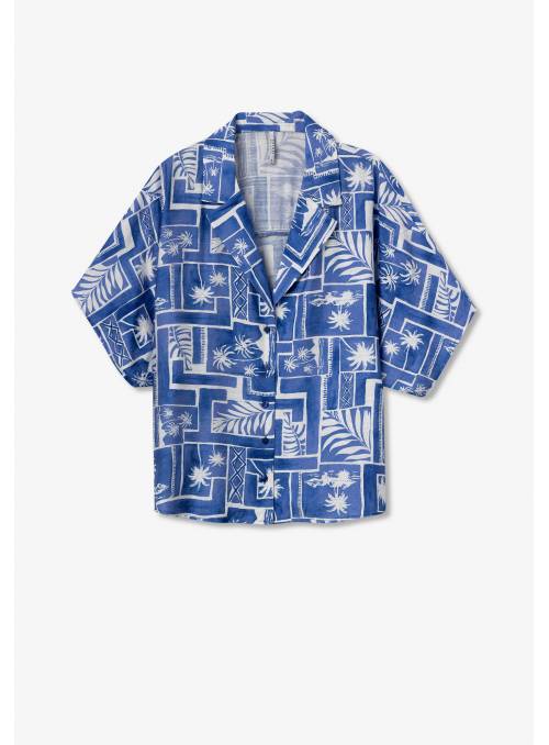 CAMISA POSITANO AZUL ESTAMPADO TIFFOSI