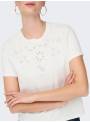 CAMISETA BORDADA BLANCA JDY