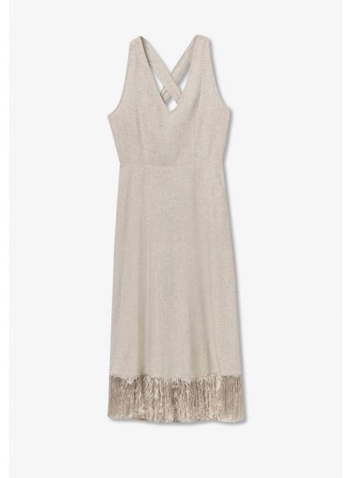 VESTIDO EDEN LINO BEIG TIFFOSI
