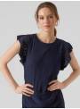 CAMISETA TROQUELADA AZUL VERO MODA