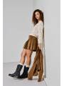 FALDA TULIP ANTE MARRON ONLY