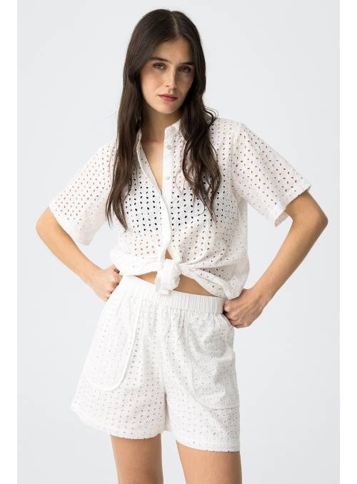 CAMISA EMILLY TROQUELADA BLANCA TIFFOSI