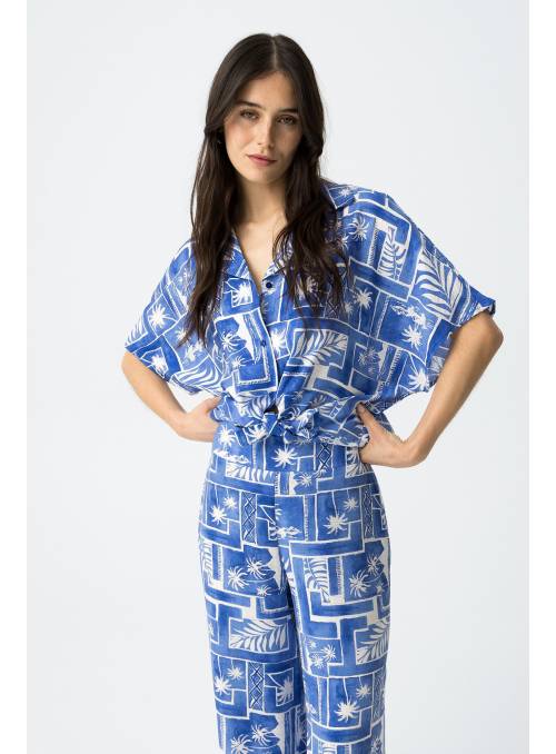 CAMISA POSITANO AZUL ESTAMPADO TIFFOSI