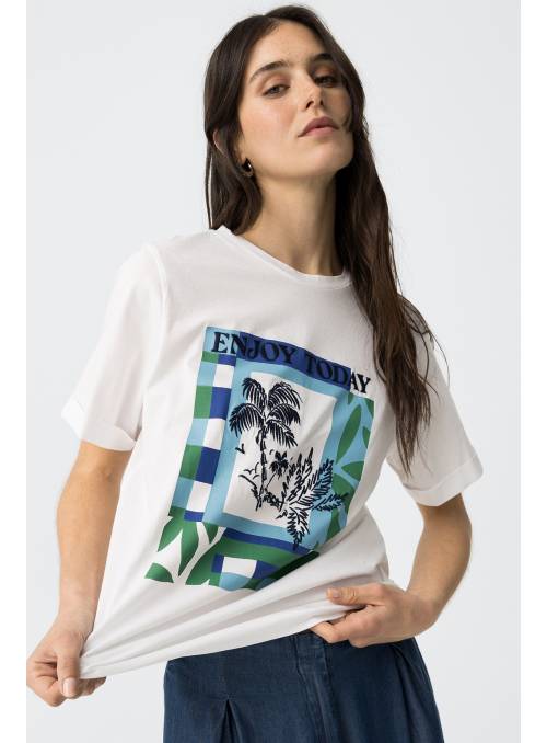 CAMISETA BLANCA METRIC ENJOY TODAY TIFFOSI
