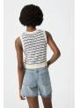 TOP CHIOS CROCHE RAYAS AZUL TIFFOSI