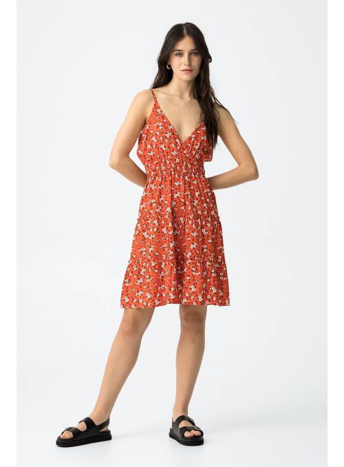 VESTIDO AMELIA ROJO ESTAMPADO TIFFOSI
