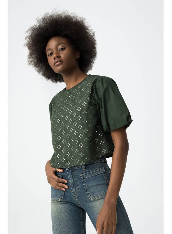 BLUSA SAGE LENTEJUELA VERDE TIFFOSI