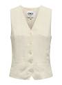 CHALECO LINO BEIGE IRIS ONLY