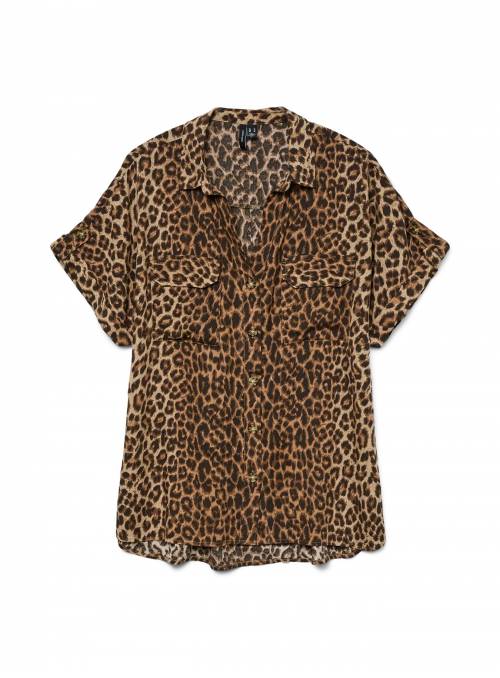 CAMISA M/C ANIMAL PRINT VERO MODA