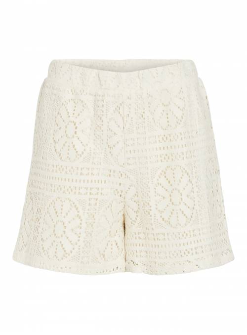 SHORTS MERINDA BEIGE CROCHE VILA