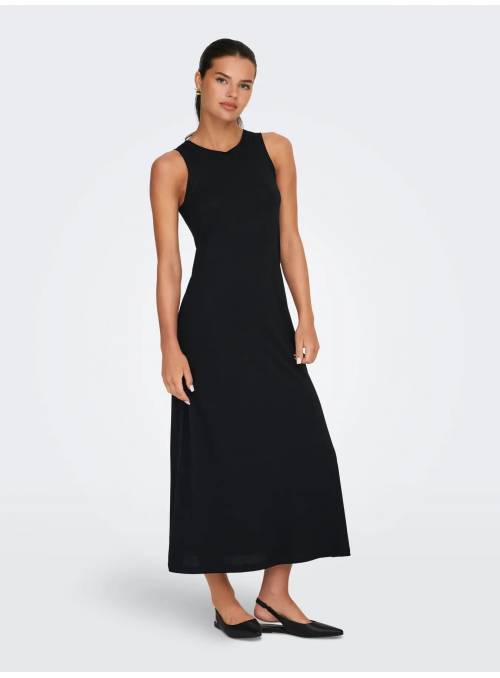 VESTIDO MAY TIRANTE NEGRO ONLY