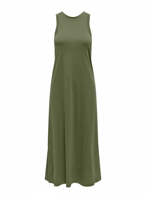 VESTIDO MAY TIRANTE VERDE ONLY