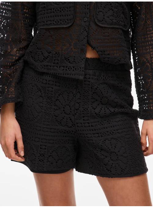 SHORTS MERINDA NEGRO CROCHE VILA