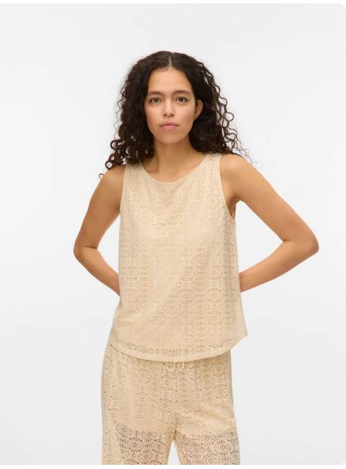 TOP MAYA CROCHE BEIGE VERO MODA