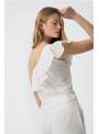 TOP OUTY BLANCO ASIMETRICO TIFFOSI