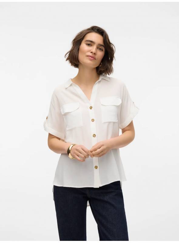 BLUSA BUMPY BLANCA VERO MODA