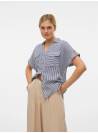 BLUSA BUMPY RAYAS AZUL VERO MODA