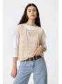 TOP HEKLA CROCHE BEIG TIFFOSI