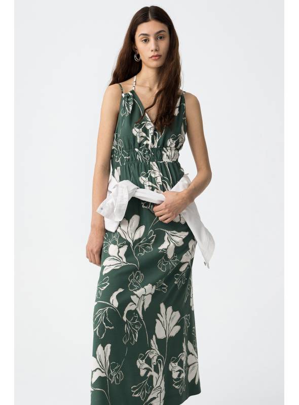 VESTIDO MAGNO VERDE ESTAMPADO TIFFOSI