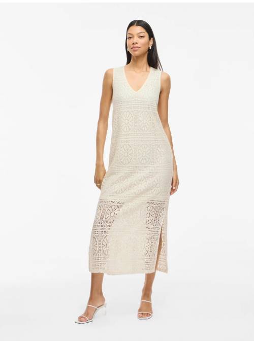 VESTIDO MERINDA CROCHET BEIG VILA