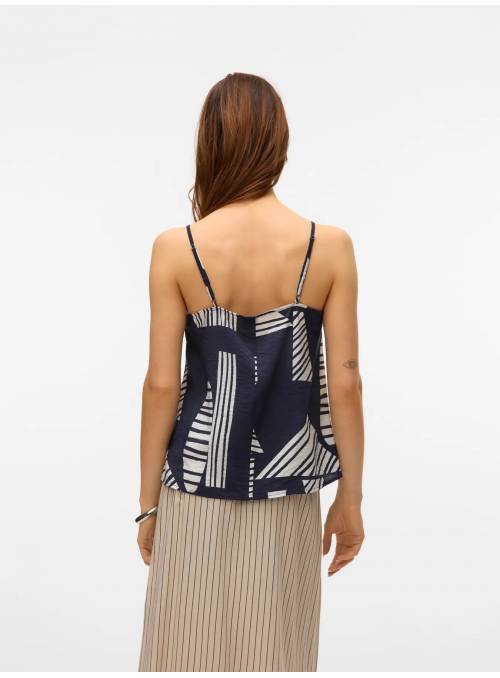 TOP LENCERO JOSIE ESTAMAPO AZUL VERO MODA