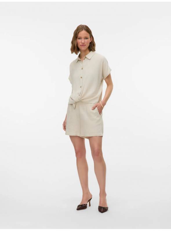 CAMISA LINO THEA BEIGE VERO MODA