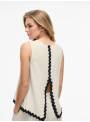 TOP LINO VILA BEIGE ESPALDA NEGRO