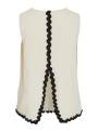 TOP LINO VILA BEIGE ESPALDA NEGRO
