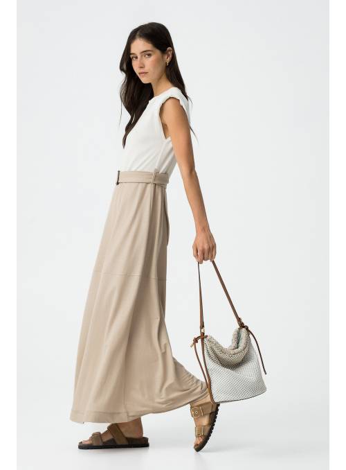 VESTIDO TAYLOR BEIG Y BLANCO TIFFOSI