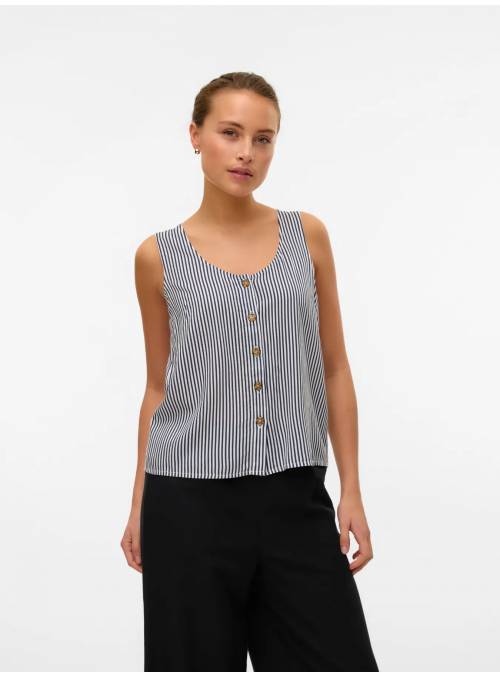 BLUSA BUMPI S/M RAYAS AZUL VERO MODA